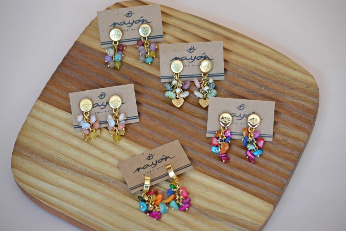 Arete Racimo Colores