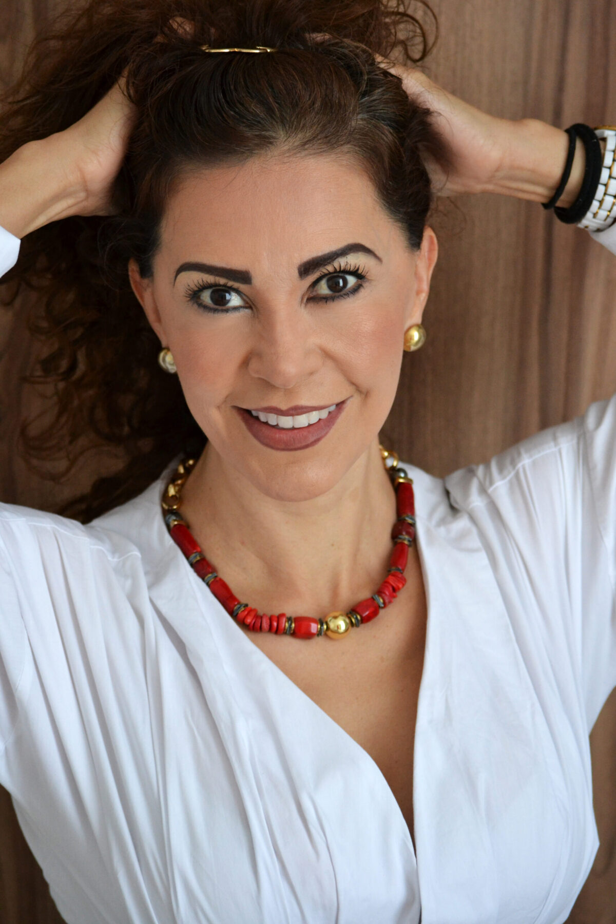 Collar Coral & Hematita