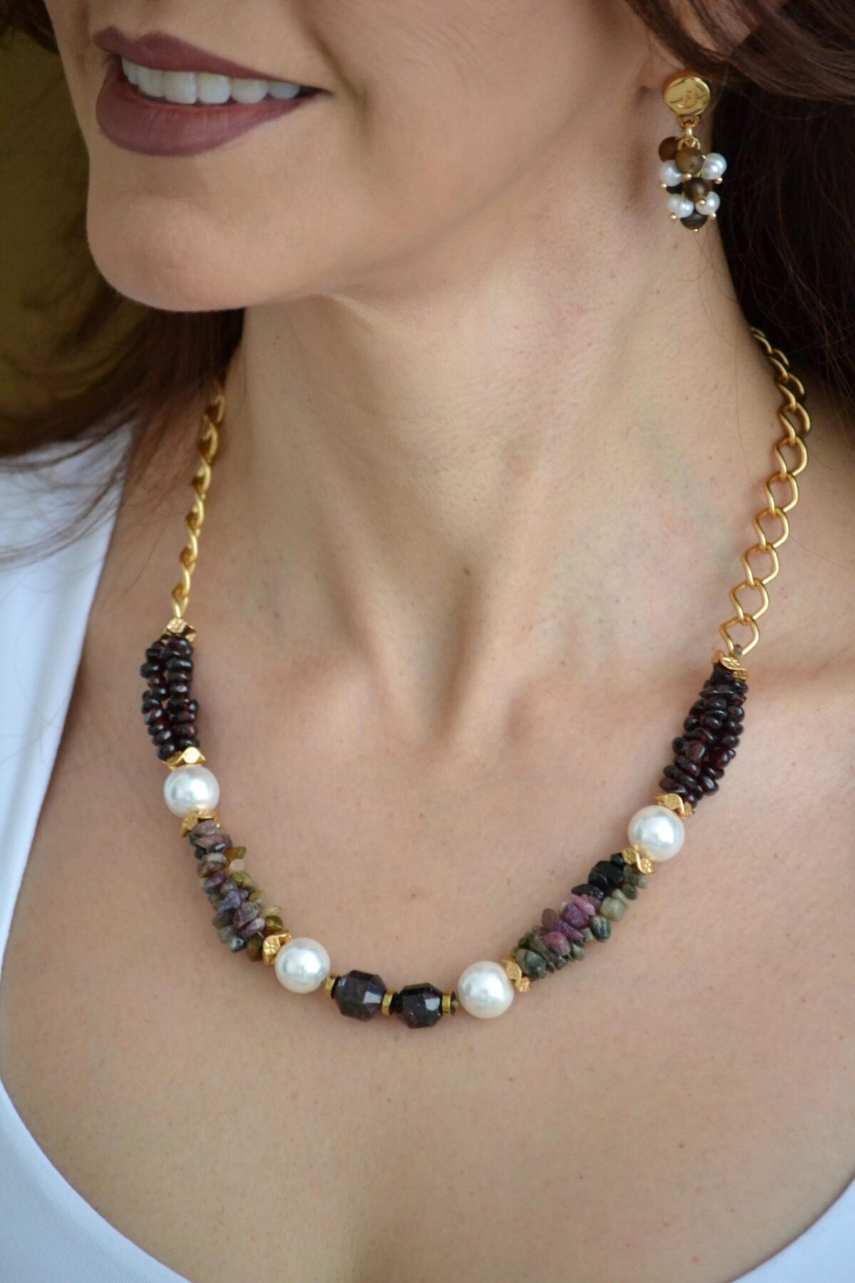 Collar Granate & Turmalina
