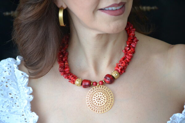 Collar Coral & Mándala
