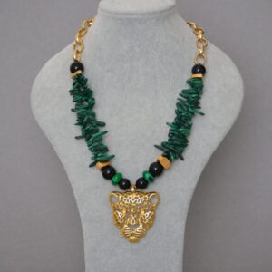 Collar Malaquita & Jaguar
