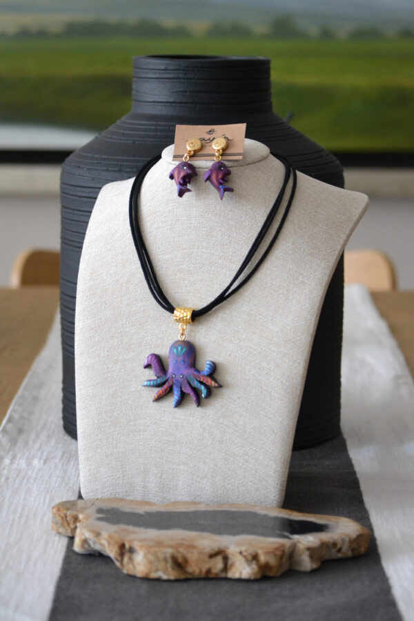 Gargantilla & Aretes Pulpo - Imagen 3