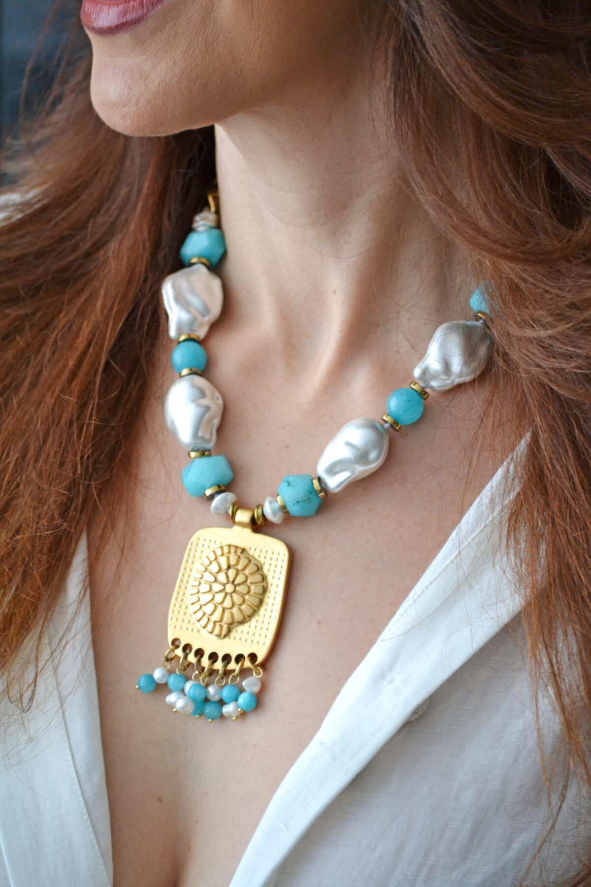 Collar Perla Jumbo & Caracol