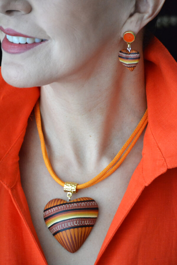 Gargantilla & Aretes Corazón Oaxaca - Imagen 3