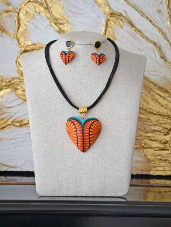 Gargantilla & Aretes Corazón Oaxaca - Imagen 7