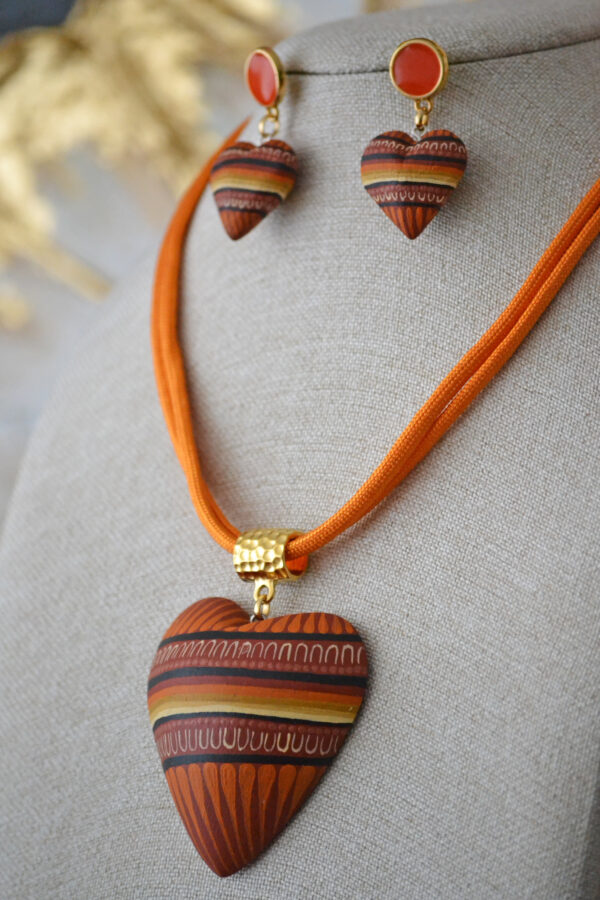 Gargantilla & Aretes Corazón Oaxaca - Imagen 5