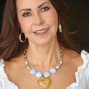 Cadena Calcedonia & Corazón