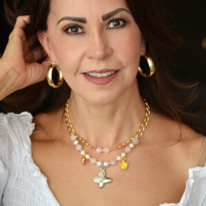 Cadena Ágata & Perla