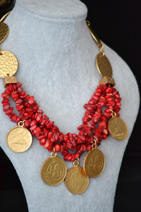 Collar Chip Coral & Monedas - Imagen 3
