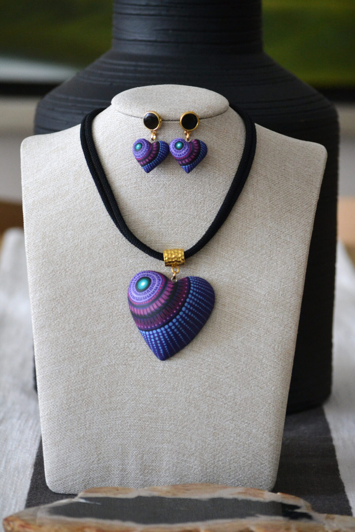 Gargantilla & Aretes Corazón Oaxaca