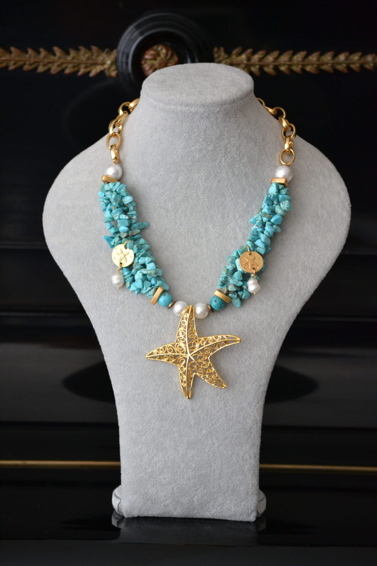 Collar Chip Turquesa & Estrella de Mar