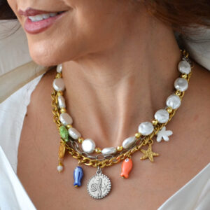 Cadena 3H Perlas & Dijes