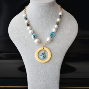 Cadena Perla & Concha Blue