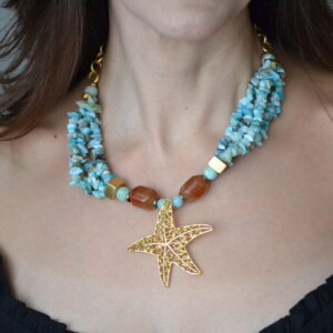 Collar Amazonita & Cornalina