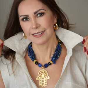 Collar Chip Lapislázuli & Mano