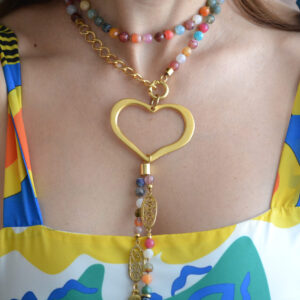 Collar Largo Ágata Mate