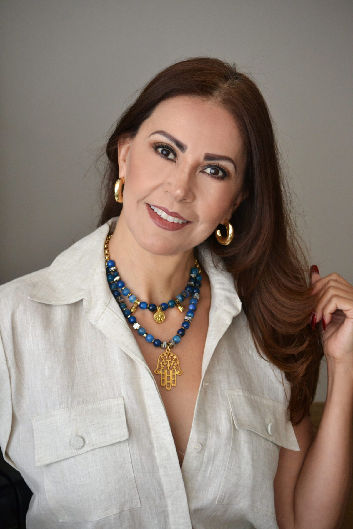Collar Doble Ágata Blue