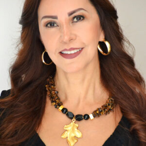 Collar Chip Ojo de Tigre & Hoja