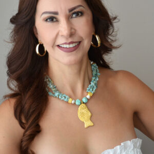 Collar Chip Amazonita & Pez