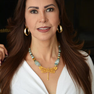 Collar Amazonita & Libélula