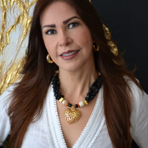 Collar Chip Negro & Coral