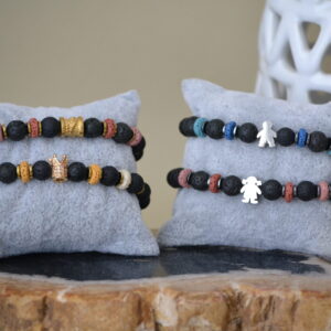 Pulsera Piedra Volcánica Colores