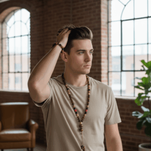 Collar Ojo de Tigre & Coral