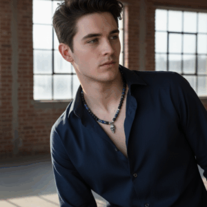 Collar Lapislázuli & Piedra Volcánica