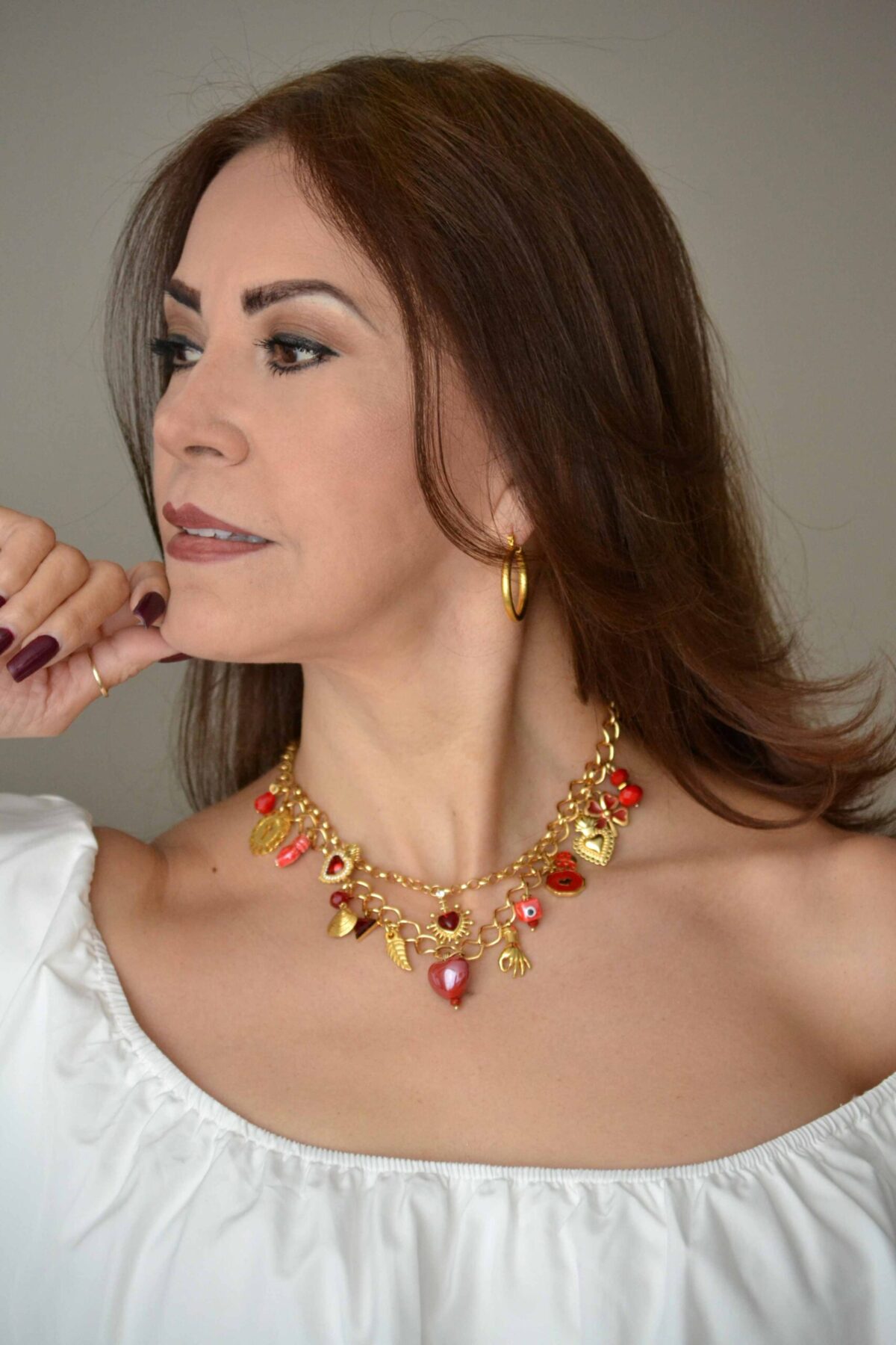 Cadena & Dijes Rojos