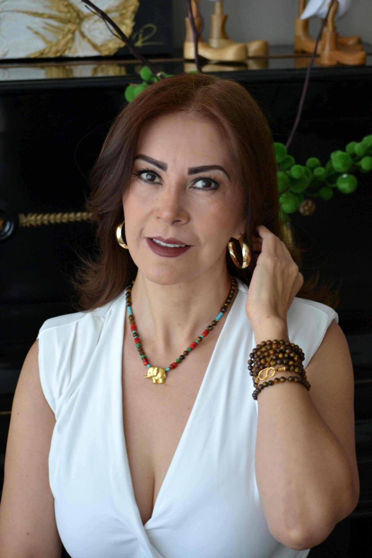 Collar Ojo de Tigre & Elefantito