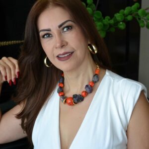 Collar Coral & Amatista