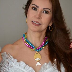 Collar Triple Perla & Dije