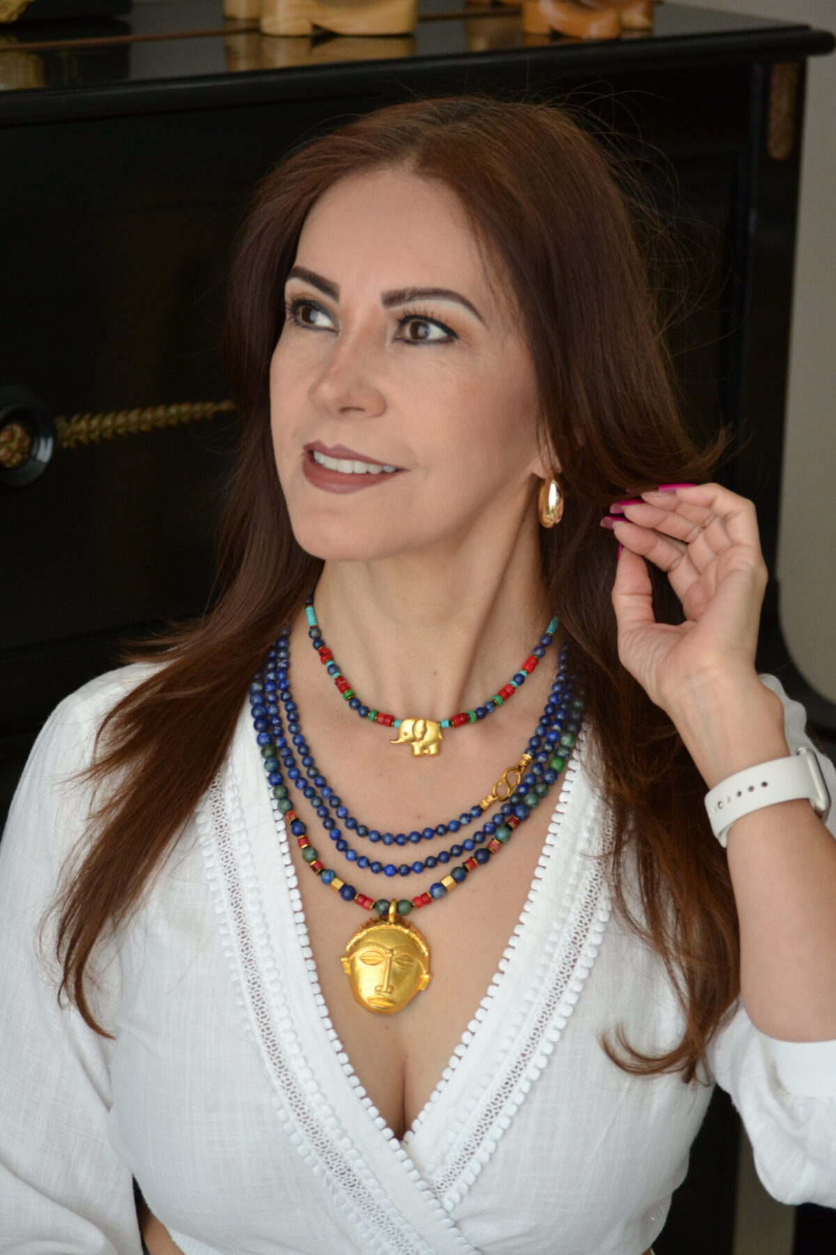 Collar Lapislazuli & Mascara