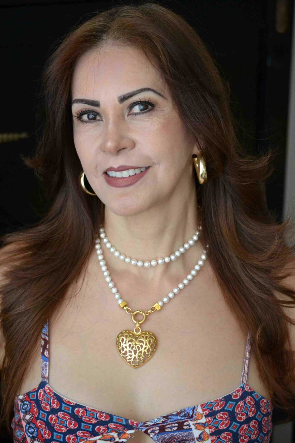 Collar Perla Swarovski & Corazón