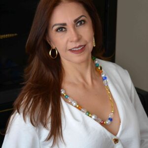 Cadena Cristal & Perlas Acrilicas