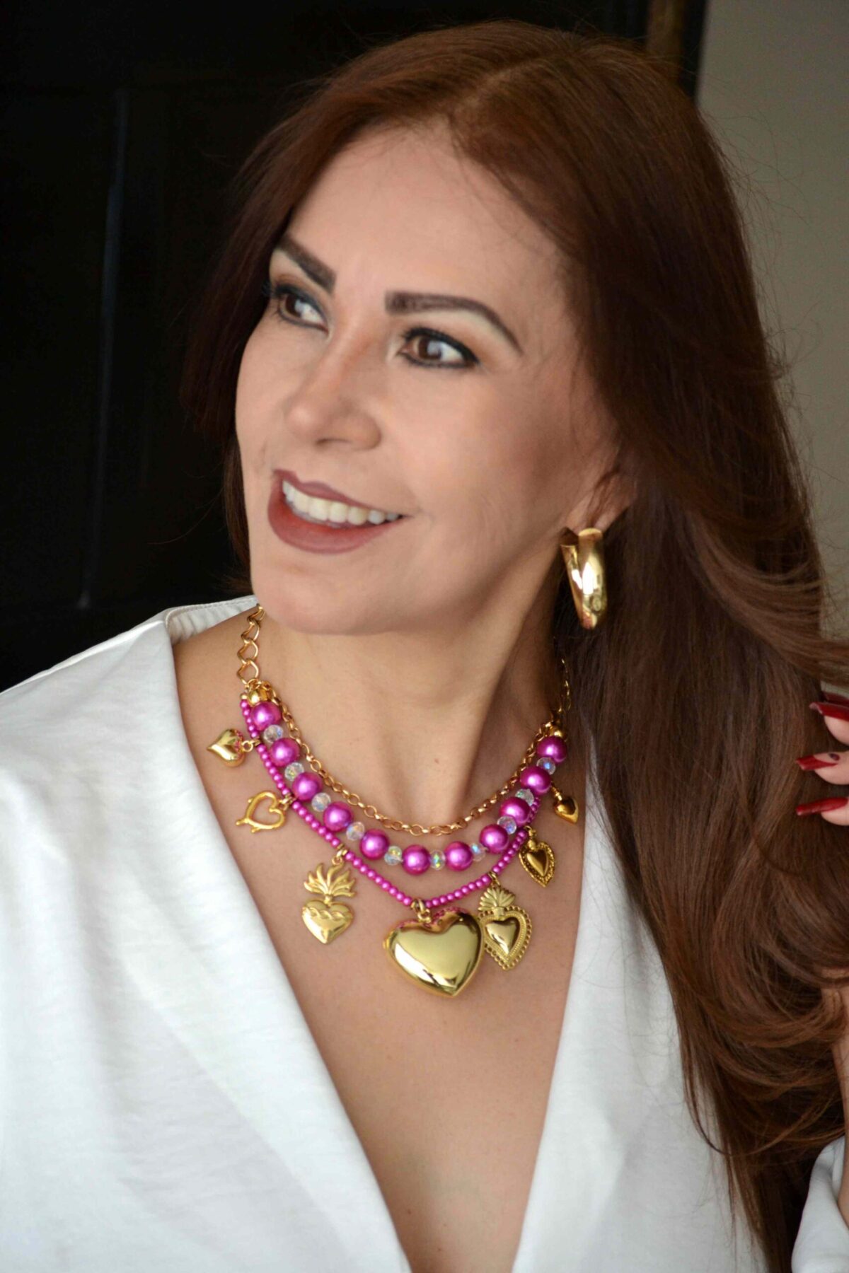 Cadena Doble Perla Fiusha