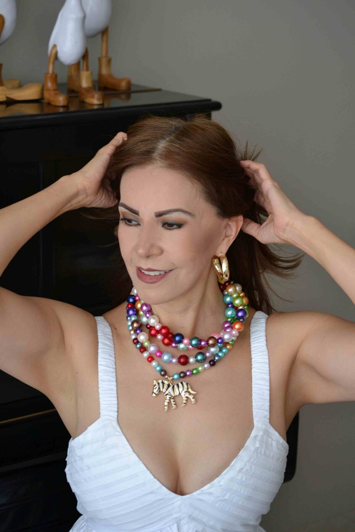 Collar Perlas Sintéticas Colores
