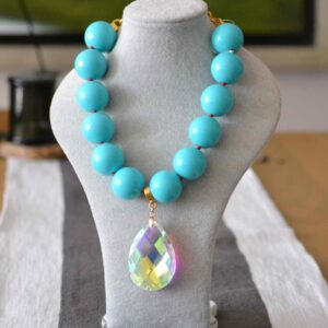 Collar Bola Acrilico & Cristal