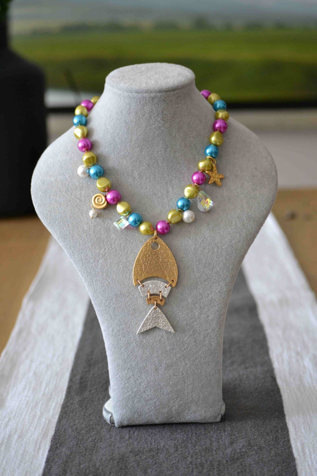 Collar Perla Colores & Pez