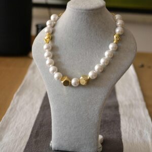 Collar Perla Grande & Dorado