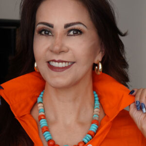 Collar Turquesa y Coral