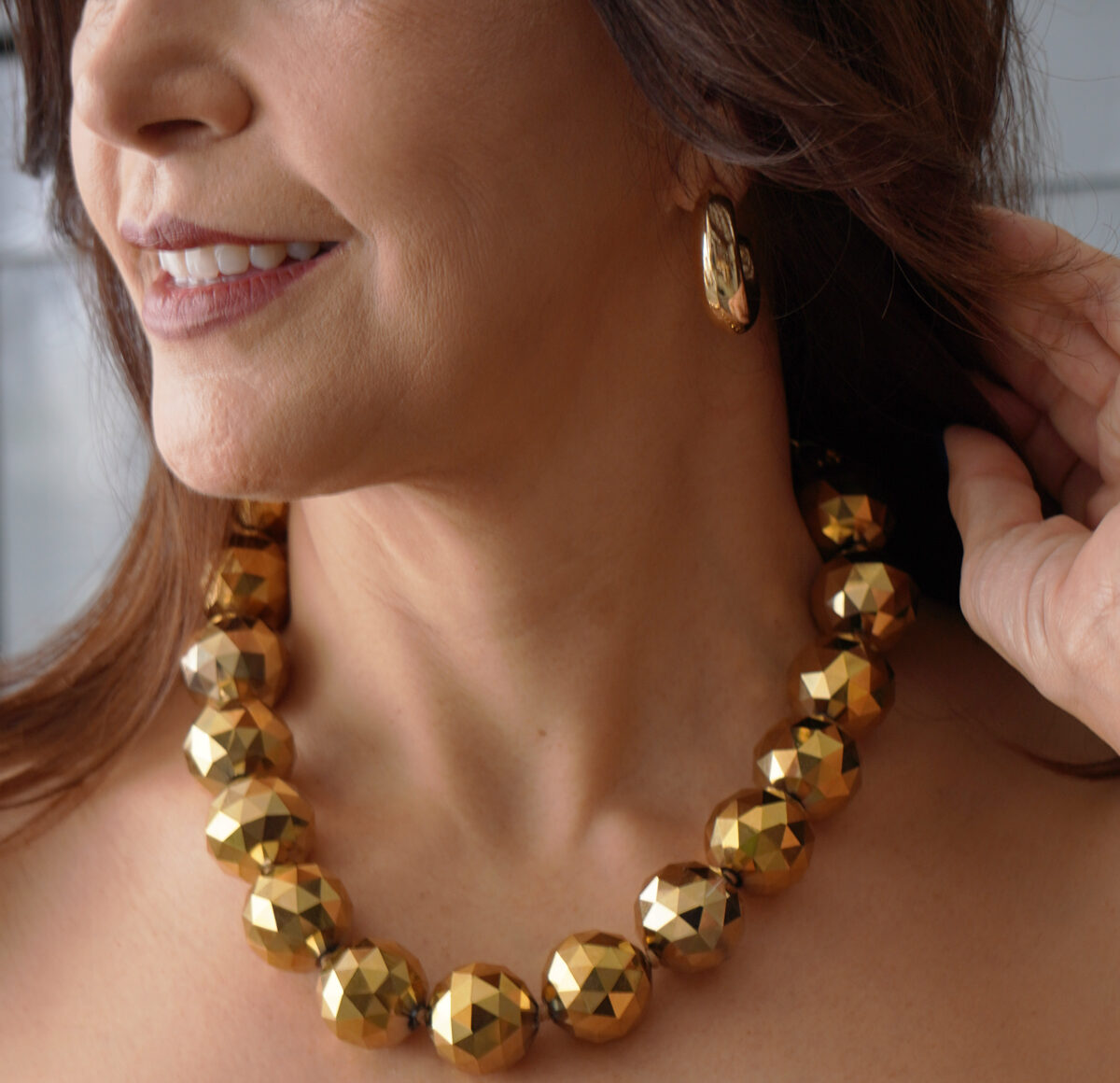 Collar con bolas de crista