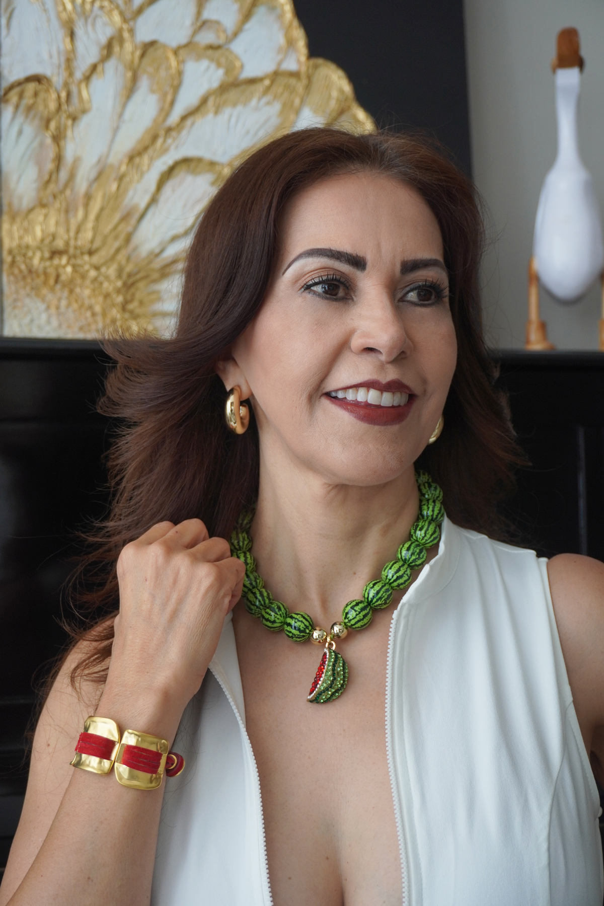 Collar Sandía Brillante