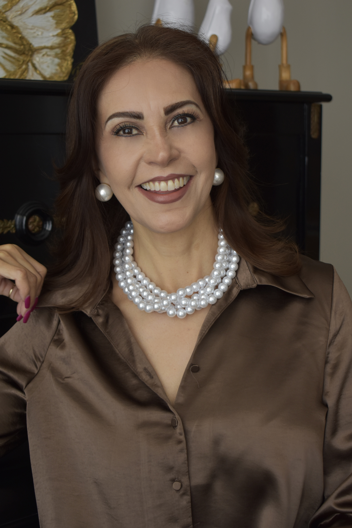 COLLAR DE PERLAS DE ACRILICO