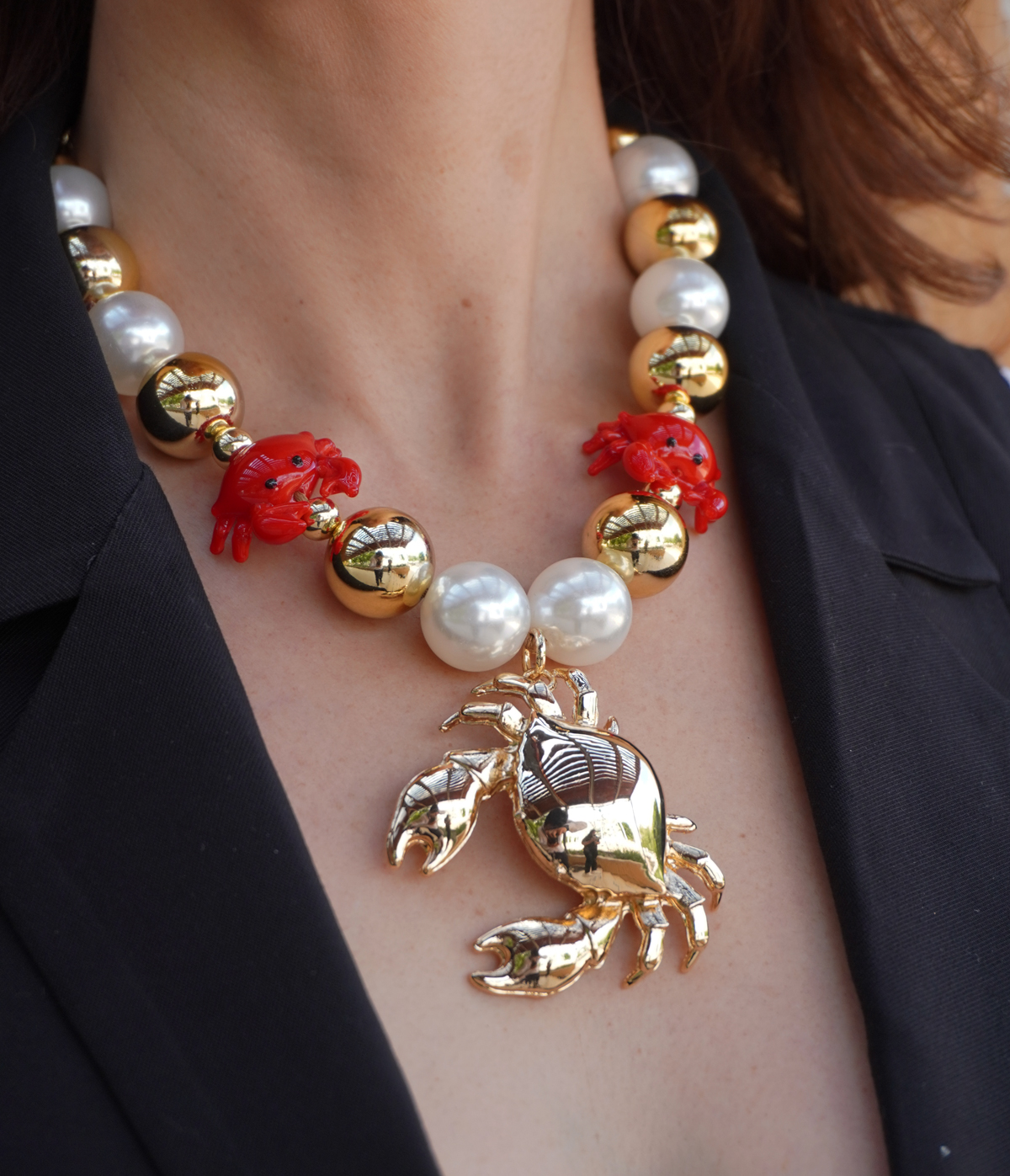 Collar Acrílico con Dije Grande