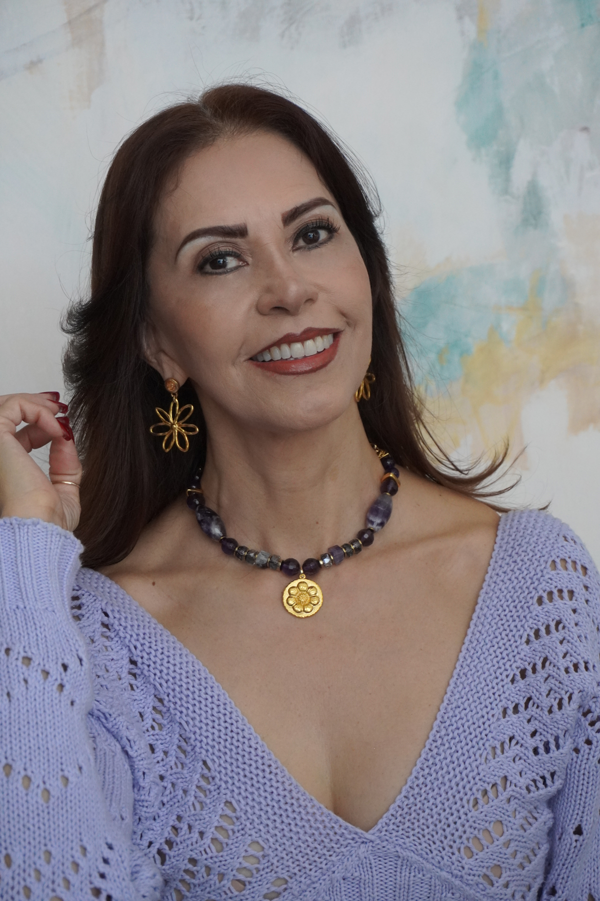 COLLAR DE PIEDRA DE AMATISTA PLUS