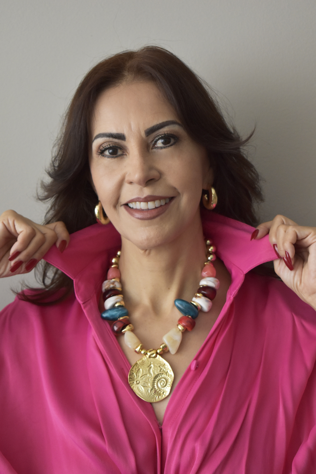 Collar De Acrilico con dije grande